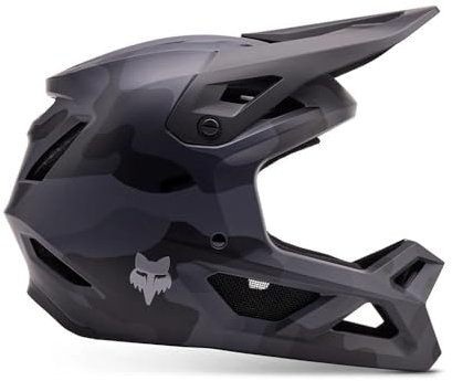 Fox Racing Youth Rampage Camo - Unisex - Mountainbike Helm, Leichtgewicht, Hohe Belüftung, MIPS-Schutz,Black Camo,L