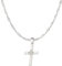 Ardeo Aurum Damen Schmuck-Set aus 333 Gold Weißgold Kreuz Anhänger Singapurkette Länge 50 cm