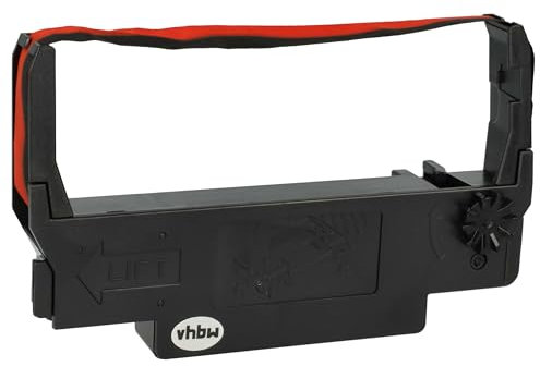 vhbw Farbband Schriftband kompatibel mit Compuprint 4419 Nadeldrucker, Bondrucker - Schwarz, Rot