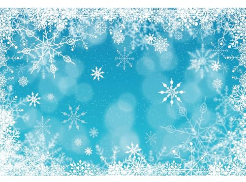Ttincceer 2.2x1.5m Winter Wonderland Backdrop für Fotoshooting EIS blau und weiß Schneeflocke 1. Geburtstag Party Dekorationen Winter Schneeflocken Baby Shower Fotografie Hintergrund
