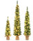 KOMFOTTEU 3tlg. Weihnachtsbaum Set 90/120/150 cm, realistischer Weihnachtsbaum mit LEDs (50/80/100), 30cm φ Christbaum Tischbaum klein für Weihnachtsdekoration