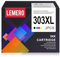 Lemero 303XL druckerpatronen Multipack Kompatibel für hp 303 druckerpatronen Multipack für HP Envy Photo 7120 7130 7132 7820 7830 7832 6220 6230 6232 (Schwarz/Farbe,2-Pack)