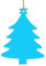 Adornos de madera de Navidad de color azul claro, adornos de árbol de Navidad, centros comerciales, supermercados, adornos de madera, 6 unidades