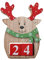 Countdown Schild | Weihnachten Adventskalender Countdown Zeichen | Weihnachten Adventskalender mit Elch | Klassische rustikale Feiertagsdekoration | Countdown bis Weihnachten Schild