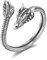 Drachen Ring 925 Sterling Silber Punk Drachen Ringe Chinesischer Drache Schmuck Geschenke für Frauen Männer