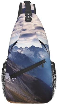 Crossbody Schultertasche Alpen Panorama Crossbody Tasche Leichte Brusttasche Multipurpose Rucksack Für Fitnessstudio Joggen Reisen