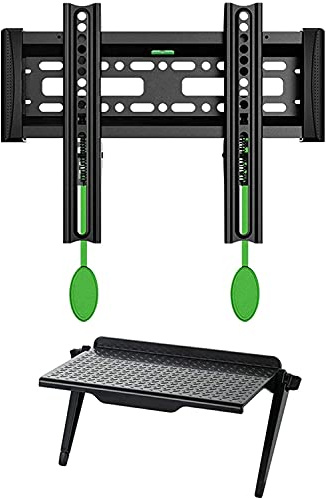 WENWENLEE Soportes para TV Soporte de Pared para Monitor, Soporte de Pared para TV con Estante de Almacenamiento para la mayoría de televisores LED LCD OLED y Plasma de 17 a 37 Pulgadas, Cap