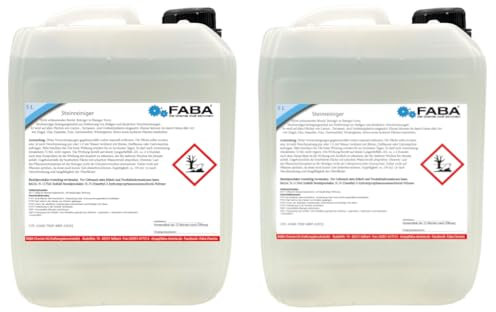 FABA Steinreiniger Konzentrat Wegreiniger für Terrasse und Pflaster 2 x 5 L