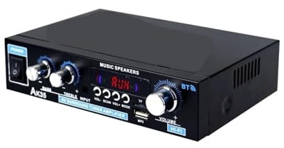 Amplificador Digital de 800 W, 2 Canales, Bluetooth 5.0, HiFi, FM, música, subwoofer, Altavoz, Amplificador de Potencia estéreo,Reproducción precisa