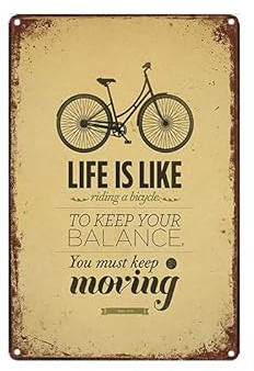 Life Is A Journey Retro Tin Sign Metalsign Bicycle Plaque Vintage Bike Signs Motto English Plate 8x12 inch