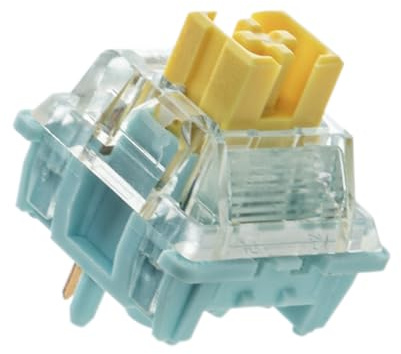 EPOMAKER Sea Salt Silent Mechanische Tastatur Schalter Set, Vorgeölter linearer Schalter mit LED-Slot, 35 Stück zum Anpassen von mechanischen Gaming-Tastaturen (mit Lichtdiffusor)