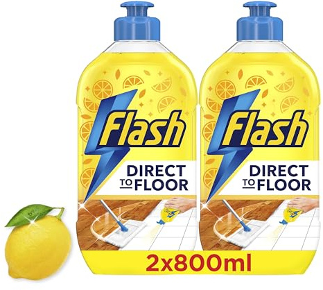 Flash Direct to Floor Fresh Lemon Zest All Purpose Floor Cleaner 2x800ML