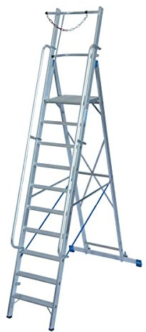 Krause 127549 Aluminium Stufenleiter Stabilo® Professional max. Betriebshöhe 4.35 m
