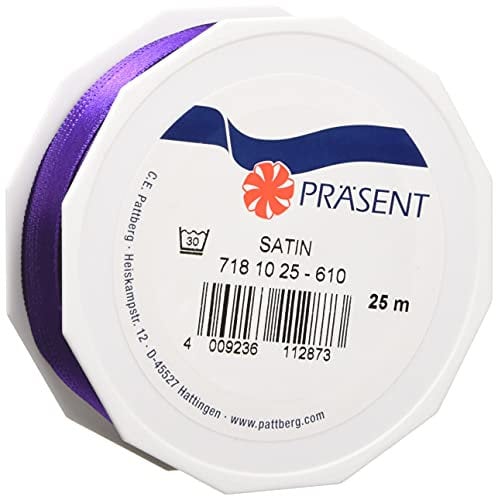 Präsent C.E. Pattberg Satin Pistazie (grün), 25 m Satinband zum Einpacken von Geschenken, 10 mm Breite, Geschenkband zum Dekorieren & Basteln, Dekoband, Anlass