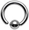 Paula & Fritz® Klemm-Ring Silber 1-mm Stark 10-mm Lang 3-mm Kugel Chirurgenstahl 316L Closure Ring Septum-Piercing Nasenring Augenbraue-n Ohr-Piercing