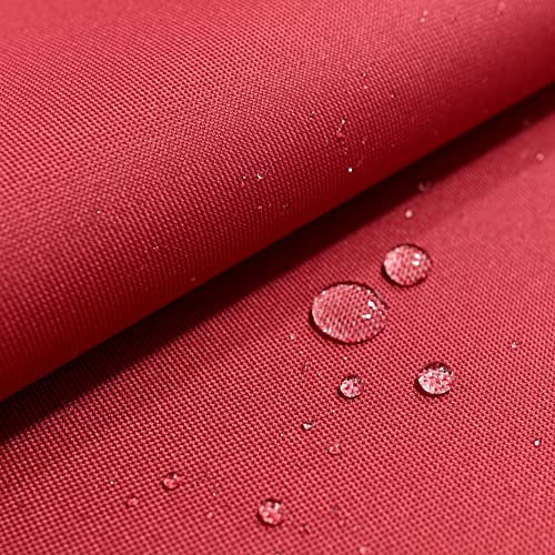 TOLKO wasserdichter Stoff Meterware | festes Segeltuch Nylon Stoff Planenstoff Nylonplane | Reißfest und Langlebig | 150cm breit | schwerer wasserfest beschichteter Outdoorstoff (Dunkel Rot)