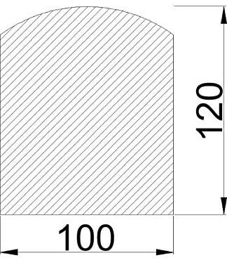 Bodenplatte Stahl schwarz Segmentbogen Kaminofen/Holzofen Hitzebeständig einbrennlackiert Senotherm