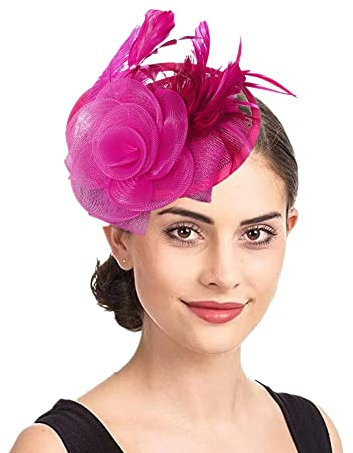 Épingles à cheveux Femme Accessoires Coiffure Mariage Chapeau Bibis Fascinator Bride Voilette en Maille Élégantes Serre-tête pour Cocktail Mariage Cérémonie Photographe Fête Soirée Déguisement