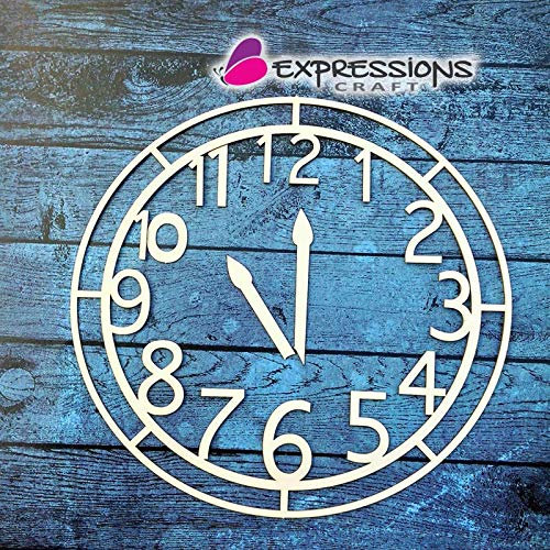 Expressions Craft Chipboard Cutouts & Embellishments for Mixed Media/Scrapbooking/Cardmaking & Other DIY Crafts - Clock Large…