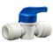 Shut-Off Ball Valve Push Fit Pipe Plastic Water Tank Valve for Fridges Aquarium and Reverse Osmosis Plumbing (3/8 Tube x 3/8 Tube)