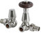 Milano Windsor Traditional Corner TRV Thermostatic Radiator Valves - Satin Nickel