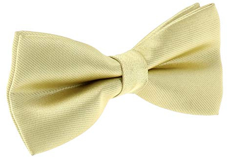 SHIPITNOW Papillon Giallo Oro chiaro - Color oro - 30 colori - Papillon Uomo Matrimonio e Festa - Tessuto di Raso solido - Pre-legato, Adulto