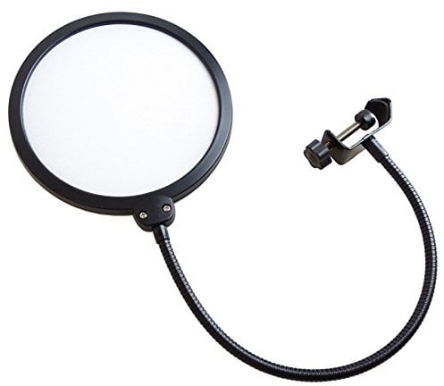 keepdrum EMH019WH Mikrofon-Popschutz Popfilter Weiss