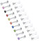Mayhoop 20PCS Lippenpiercing Labret Monroe Ohrstecker 16G 8mm Tragus Helix Piercing Ohrstecker aus Acryl und Edelstahl mit 3mm klarem und buntem Kristall Piercing Schmuck