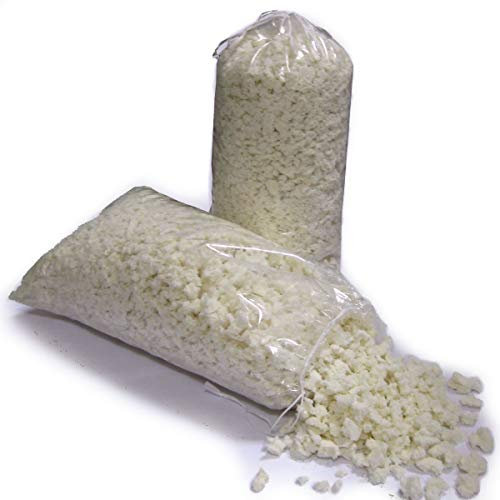 Meivita 2er Pack mit je 350 Gramm Naturlatex-Flocken - zum Nachfüllen vorhandener Kissen oder zum Befüllen von Sitz- oder Rückenkissen etc.