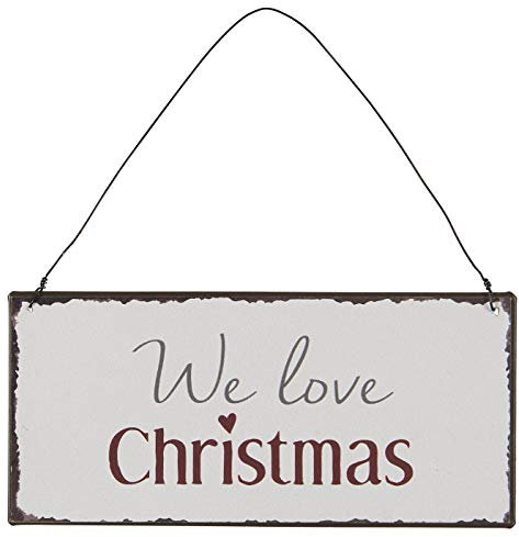 IB Laursen Schild Blechschild Magnet We Love Christmas 15xH7cm Christmas Weihnachten GOD JUL