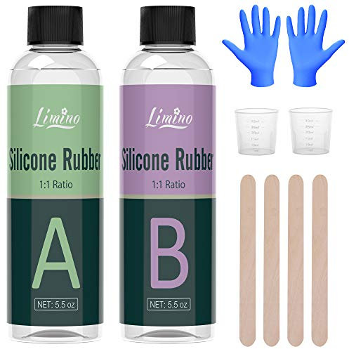 Gomma di Silicone Liquido - 240ml per Fabbricazione di Stampi - 1:1 per Stampi in Resina Epossidica Fai Da Te, Mold Creazione Gioielli, Fabbricazione Manuale