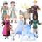Eisprinzessin Mini Figuren Set, NALCY 9 Stück Schneeflocke Dekorationen, Kuchen Dekoration Cake Topper Lieferungen Cake Topper, ELSA und Anna für Geburtstag Hochzeit Mädchen Party Dekoration Versorgt