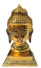 Wonder Care Buddha-Statuen für Heimdekoration, Shakyamuni-buddhistischer Buddha-Kopf,goldfarbenes Metall,Kleiner Buddha, Bhadrapada, Meditation,Yoga(Buddha-Statue, 15,2 cm)_Statue Buddha, 6''_FBA