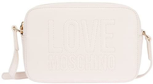 Love Moschino Damen Borsa a Spalla Umhängetasche, Bianco