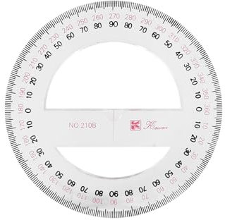 10 CM Goniometro Rotondo Pieno, 360 Gradi Plastica Strumenti di Misura Matematica Organico Semicerchio Cerchio Goniometro Disegno Modello di Design Strumento Righello
