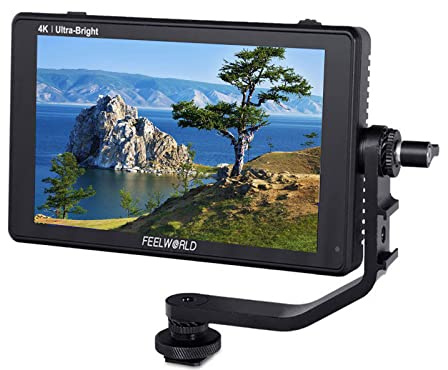 FEELWORLD LUT6 6 pulgadas Ultra brillante 2600nits HDR/3D LUT pantalla táctil DSLR cámara monitor de campo con forma de onda VectorScope Histograma 4K salida de entrada HDMI
