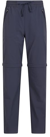 Mountain Warehouse Explorer Womens Zip-Off Trousers - Lightweight, Convertible Bottoms with Lots of Pockets - for Spring Summer, Walking, Hiking, Outdoors Navy Women's Size 6
