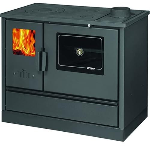 CUCINE BLINKY A LEGNA C/FORNO LINA-4020 PORTAVETRO ANTRACITE