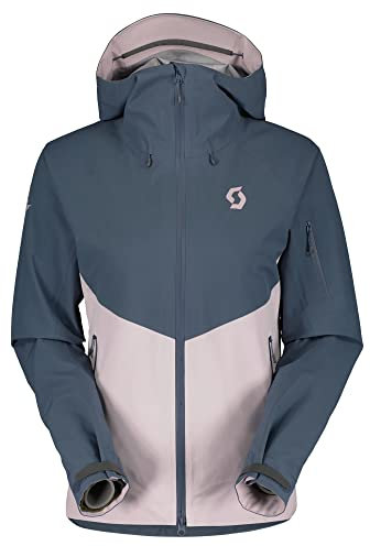Scott W Explorair 3l Jacket Colorblock-Blau-Pink - Wasserdichte vielseitige Damen Backcountry Skijacke, Größe XXL - Farb