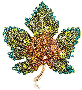 Katutude Frauen Brosche Set, Mode Herren Anzug Blatt Brosche Damen Corsage Abschlussball Hochzeit Frauen Vintage Blume Blatt Strass Brosche Stifte für Kleidungsdekoration