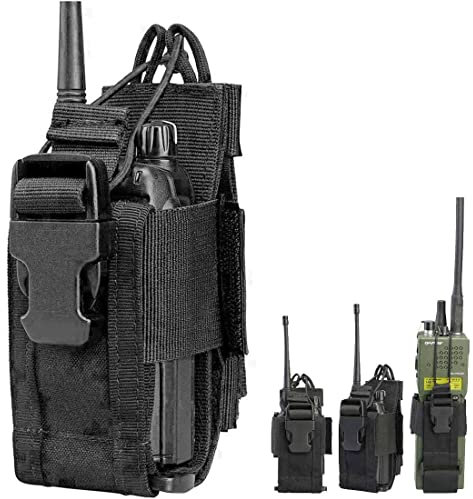 Litensh Molle Custodia per radio tattica, porta radio da cinturoneper gilet, porta radio tattico, regolabile porta radio cintura polizia per walkie talkie, supporto radio militare