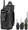 Litensh Tactical Radio Holster, MOLLE Radio Pouch for Vest, Universal Adjustable Walkie Talkie Case Military Radio Holder for Duty Belt, Police Radio Bag for GPS Two Way Radio (LTS65),Black