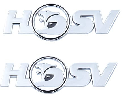HSV Emblem Autoaufkleber Löwenlogo Auto Emblem für Tür Seitenkofferraum (Silber Schwarz)