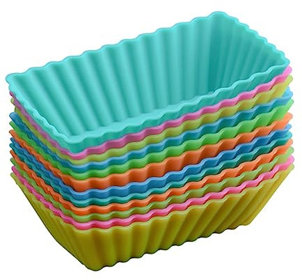 UPKOCH 12 Pezzi Stampo Per Dolci in Silicone in Silicone Di Cottura Teglia Da Plumcake Cupcake in Silicone e Stampino Per Torta Scatola Per Torte Bicchiere Di Carta Gel Di Silice