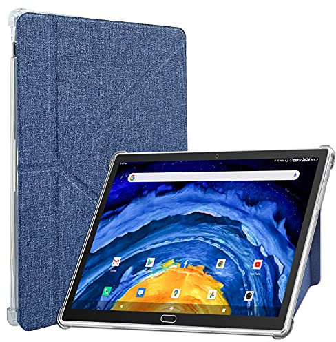 ZONKO 10 Zoll Tablet Hülle,10 Tablet Lederhülle K116/K118, für Tablet 10/10,1 Zoll, Schutzhülle aus Leder, Verschleißfest für das Halten von Tabletten in verschiedenen Winkeln, case in Blau