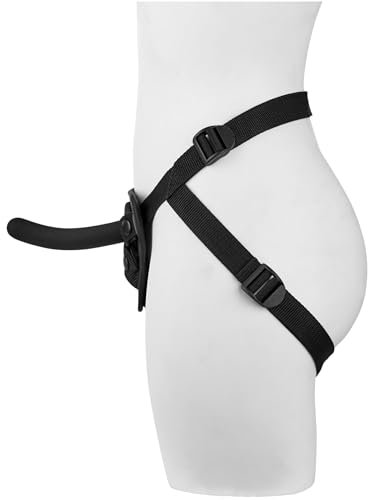 Obaie Strap On Umschnall für Frauen - Verstellbarer Strapon Harness für Paare & Pegging - Strap On Dildo mit O-Ringen - Umschnalldildo für Männer - Sexspielzeug Strapon klein & klassisch - Schwarz