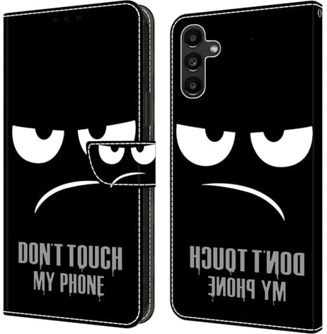 BOLELAW Hülle für Samsung Galaxy A05S, Don't Touch My Phone | Stoßfest PU Leder Klapphülle, Magnetverschluss, Standfunktion, Kartenfächern