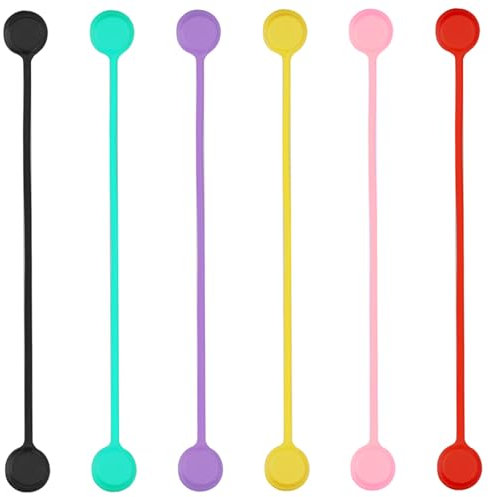 Tabanzhe Magnetic Cable Ties - Set of 12, Reusable Silicone Magnetic Storage Ties for Headphones or Cable Winder and Cable Organisation and Bundling
