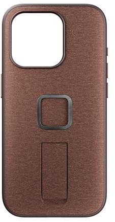 Peak Design Mobile Everyday Loop Phone Case for iPhone 15 Pro, Redwood, With Loop, Slim Profile, Drop Protection, Weatherproof Fabric Shell, SlimLink Connects to Mobile Mounts & Gear