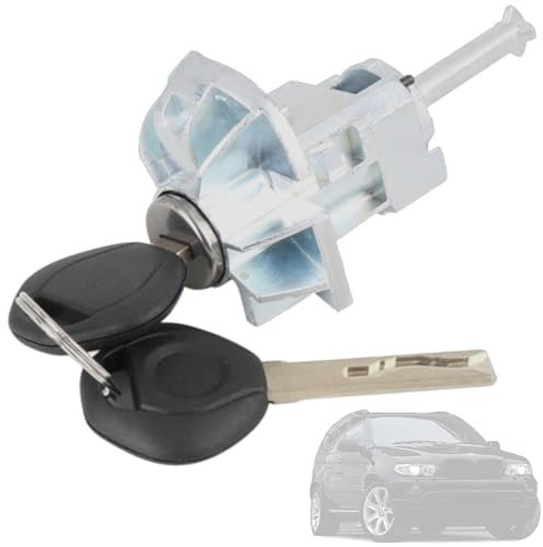 Twowinds - Bombín Cerradura 51217019975 Compatible con BMW 3 E46 (1998-2005) X5 E53 (2000-2006) - Puerta Delantera Izquierda (lado conductor) - 7019975 - Cilindro Cierre - Llave